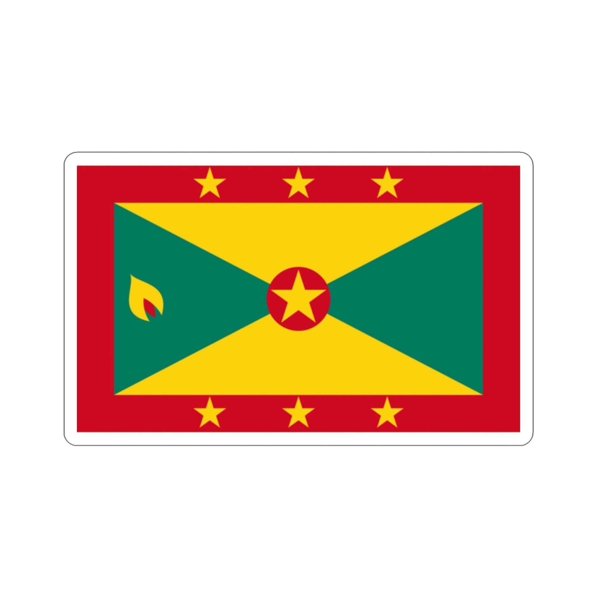 Flag of Grenada STICKER Vinyl Die-Cut Decal-2 Inch-The Sticker Space