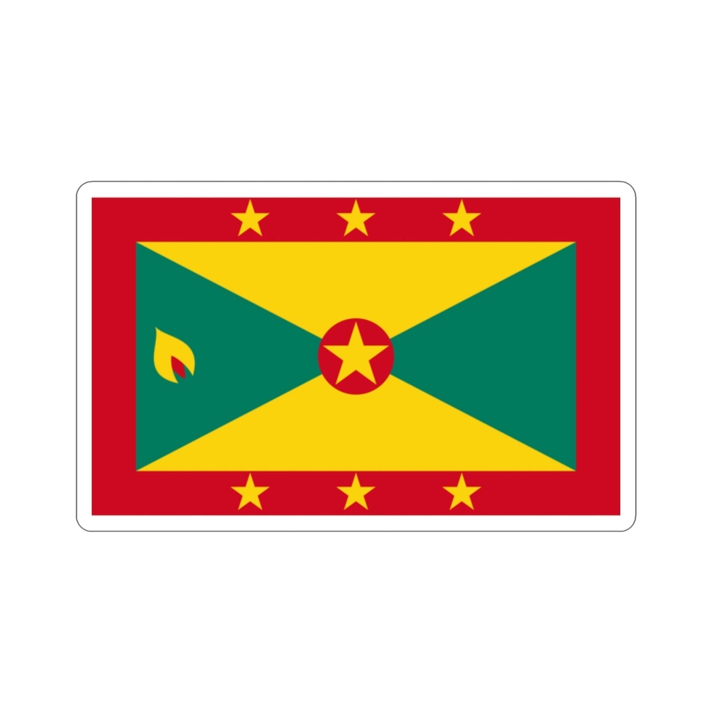 Flag of Grenada STICKER Vinyl Die-Cut Decal-2 Inch-The Sticker Space