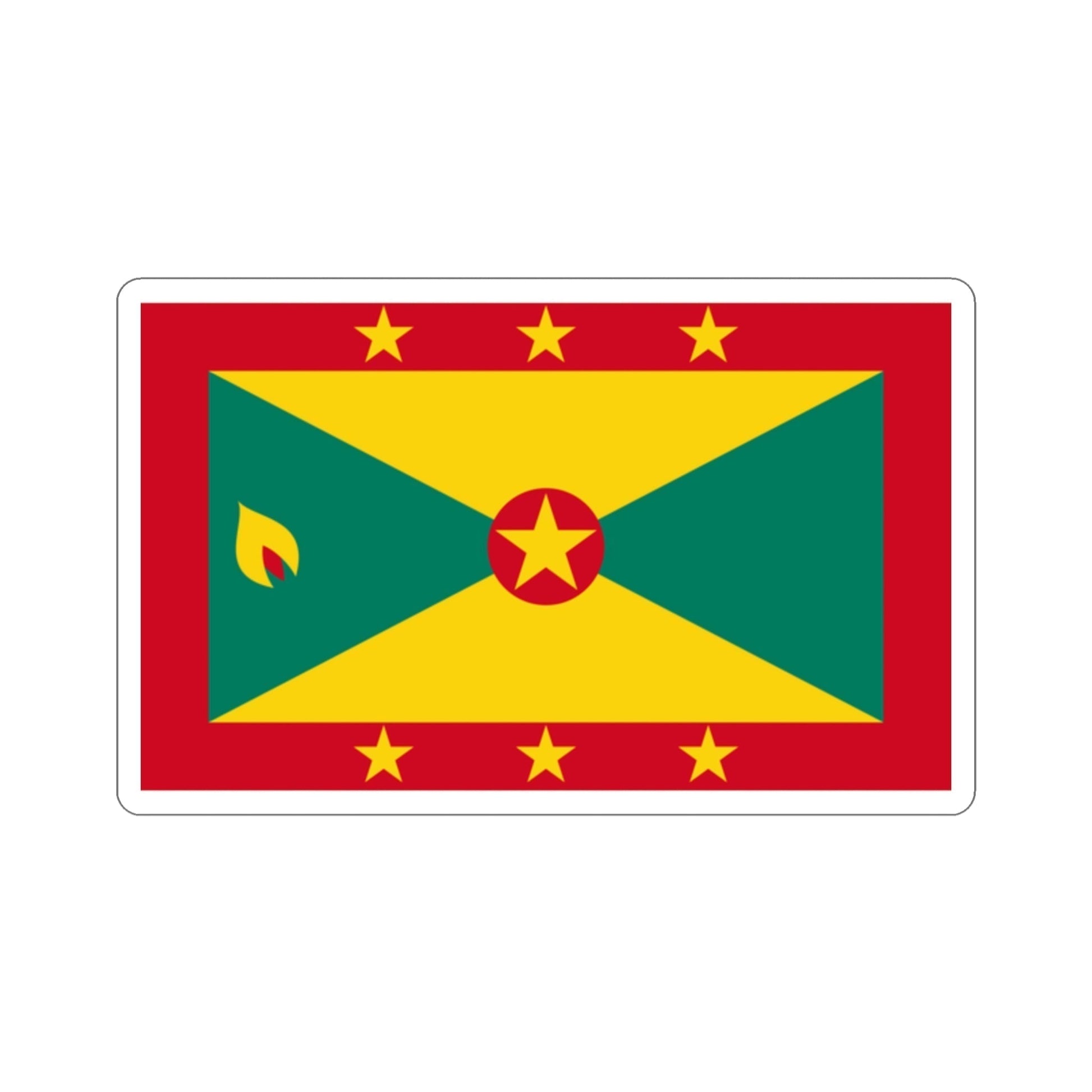 Flag of Grenada STICKER Vinyl Die-Cut Decal-2 Inch-The Sticker Space