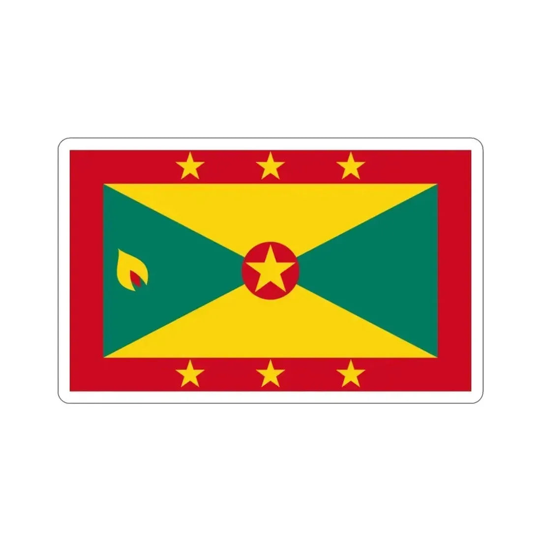 Flag of Grenada STICKER Vinyl Die-Cut Decal 3 Inch - The Sticker Space