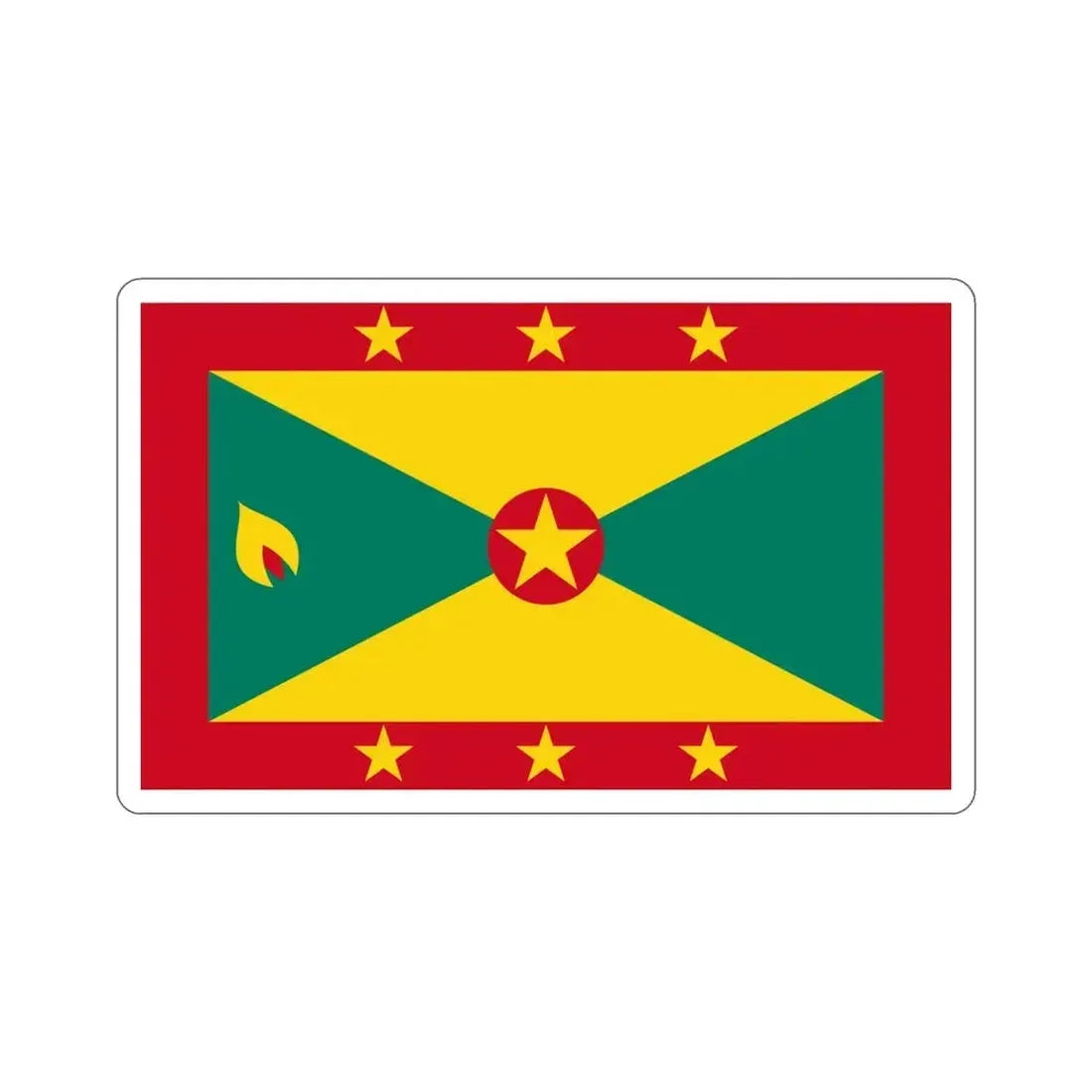 Flag of Grenada STICKER Vinyl Die-Cut Decal 5 Inch - The Sticker Space