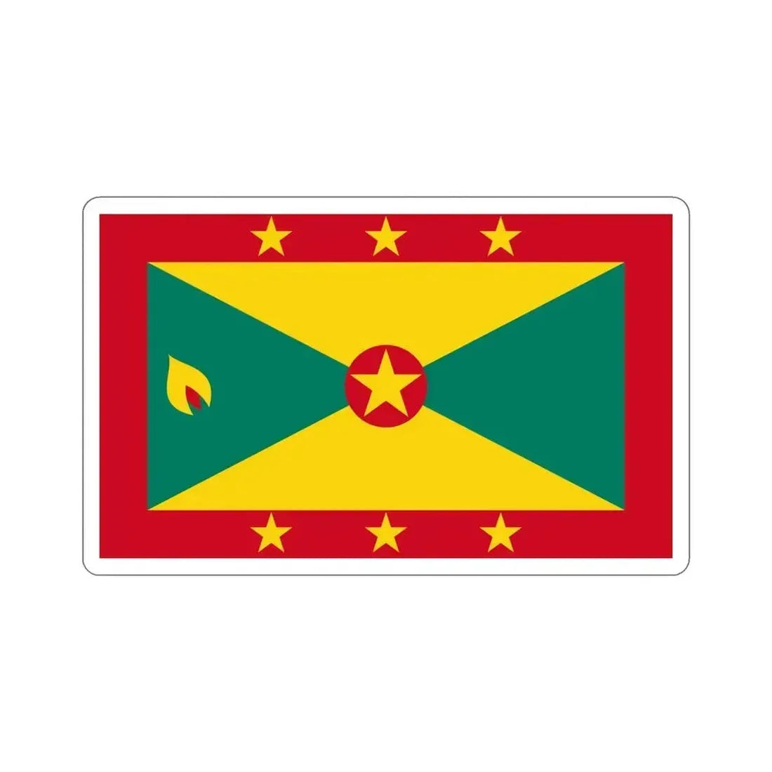 Flag of Grenada STICKER Vinyl Die-Cut Decal 6 Inch - The Sticker Space