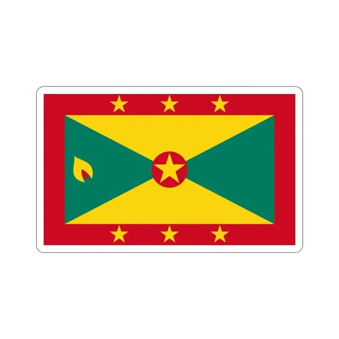 Flag of Grenada STICKER Vinyl Die-Cut Decal - The Sticker Space