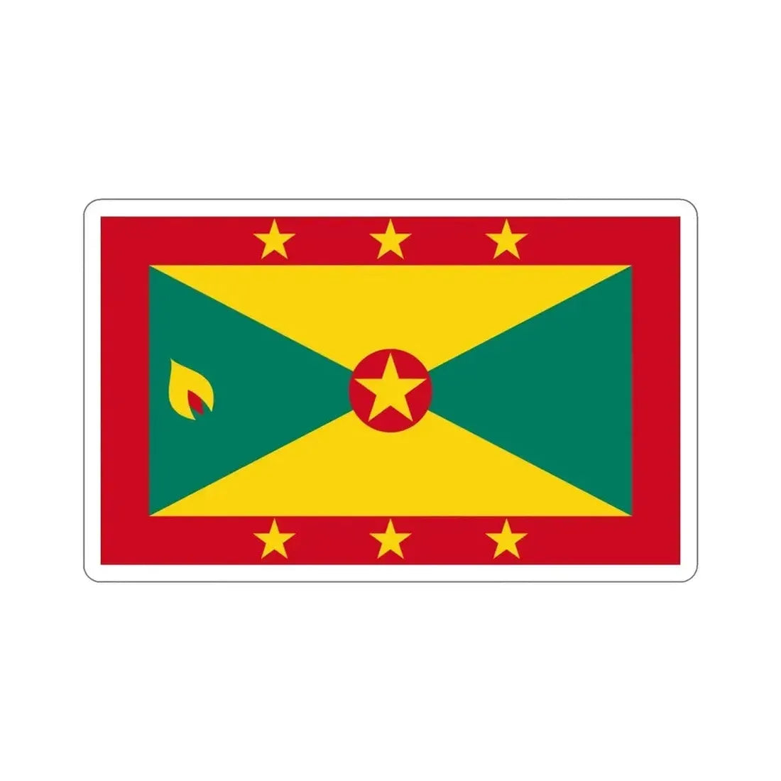 Flag of Grenada STICKER Vinyl Die-Cut Decal - The Sticker Space