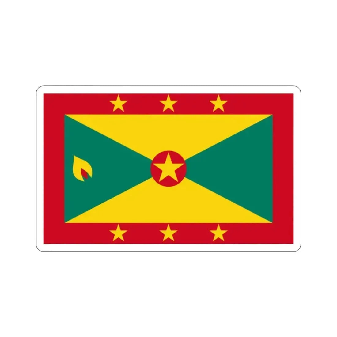Flag of Grenada STICKER Vinyl Die-Cut Decal - The Sticker Space