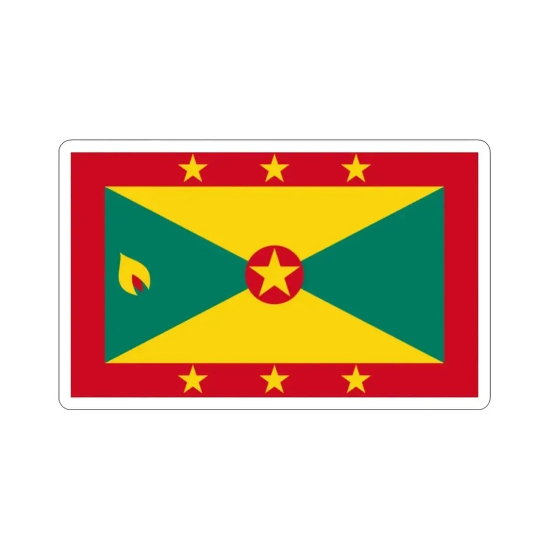 Flag of Grenada STICKER Vinyl Die-Cut Decal - The Sticker Space