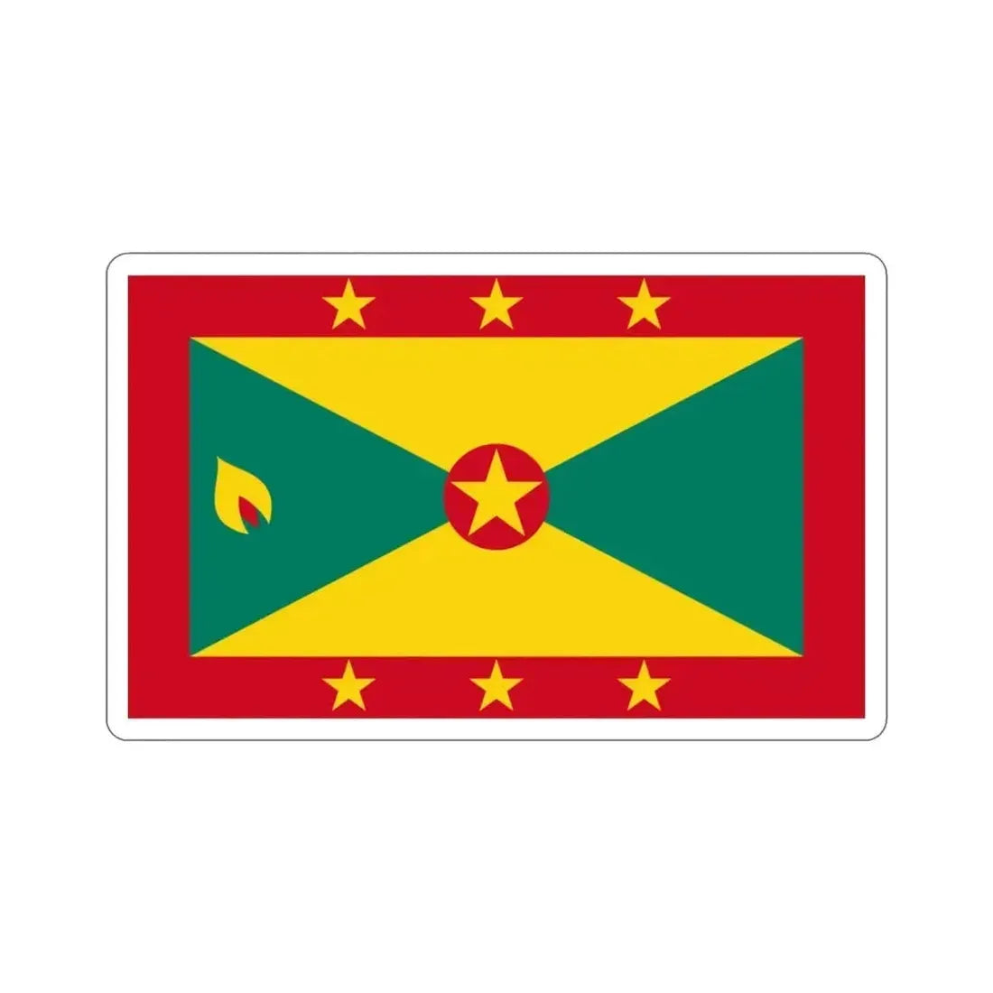 Flag of Grenada STICKER Vinyl Die-Cut Decal - The Sticker Space