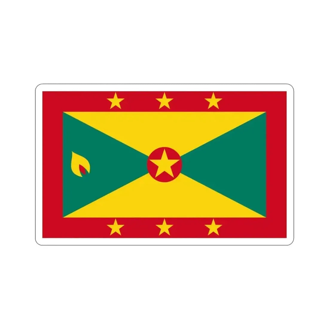 Flag of Grenada STICKER Vinyl Die-Cut Decal - The Sticker Space