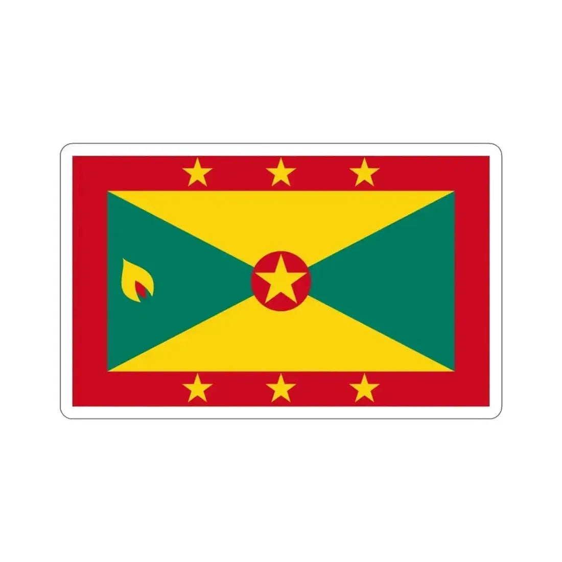 Flag of Grenada STICKER Vinyl Die-Cut Decal - The Sticker Space