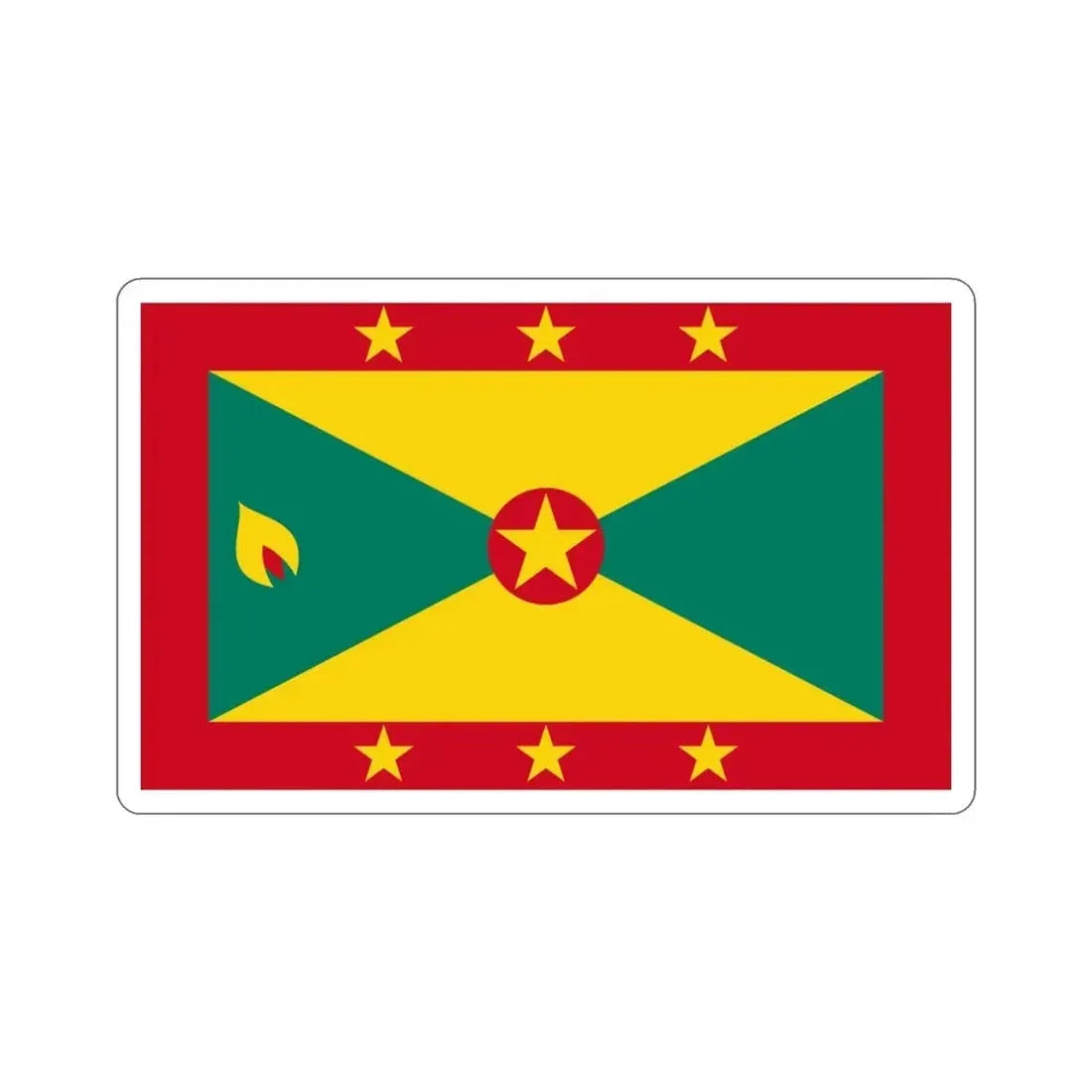 Flag of Grenada STICKER Vinyl Die-Cut Decal - The Sticker Space