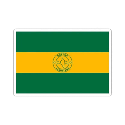 Flag of Gretna Louisiana (United States) STICKER Vinyl Kiss-Cut Decal 2 Inch White - The Sticker Space