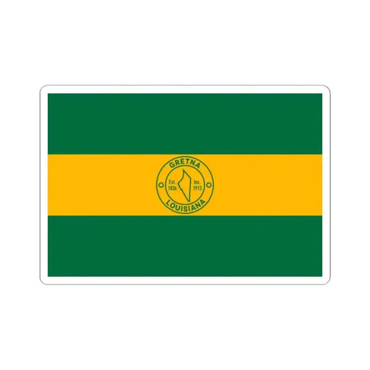 Flag of Gretna Louisiana (United States) STICKER Vinyl Kiss-Cut Decal 2 Inch White - The Sticker Space