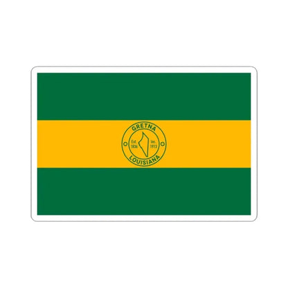 Flag of Gretna Louisiana (United States) STICKER Vinyl Kiss-Cut Decal 3 Inch White - The Sticker Space