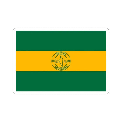 Flag of Gretna Louisiana (United States) STICKER Vinyl Kiss-Cut Decal 4 Inch White - The Sticker Space