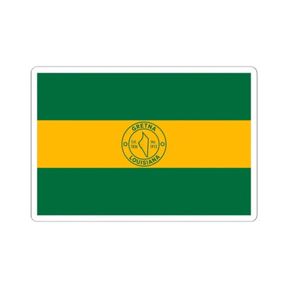 Flag of Gretna Louisiana (United States) STICKER Vinyl Kiss-Cut Decal 6 Inch White - The Sticker Space