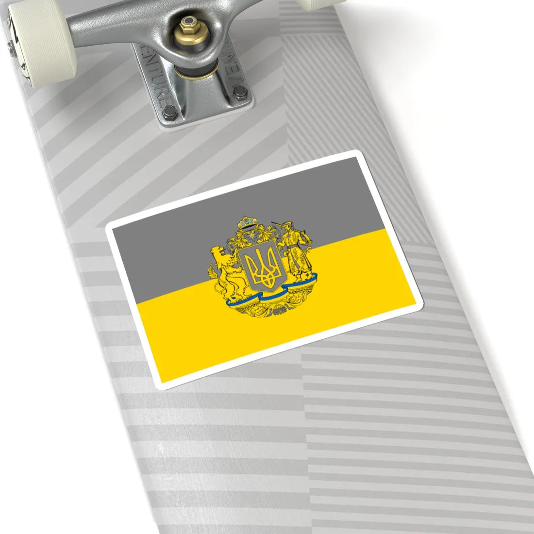 Flag of Grey Ukraine 2 (Ukraine) STICKER Vinyl Kiss-Cut Decal - The Sticker Space