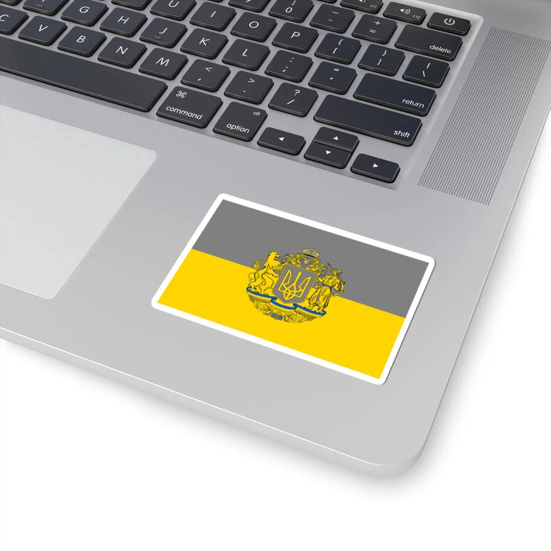 Flag of Grey Ukraine 2 (Ukraine) STICKER Vinyl Kiss-Cut Decal - The Sticker Space