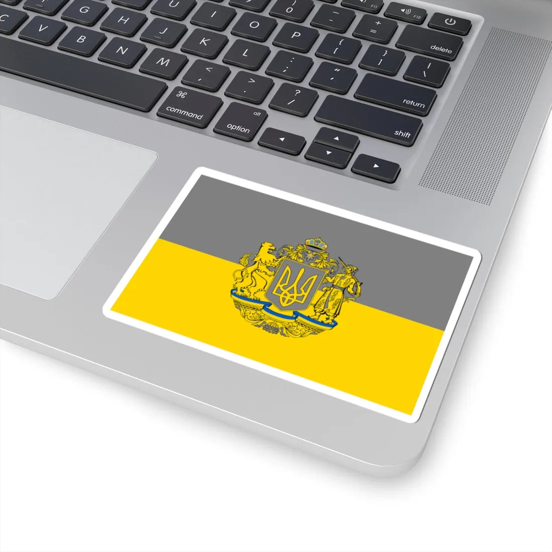 Flag of Grey Ukraine 2 (Ukraine) STICKER Vinyl Kiss-Cut Decal - The Sticker Space