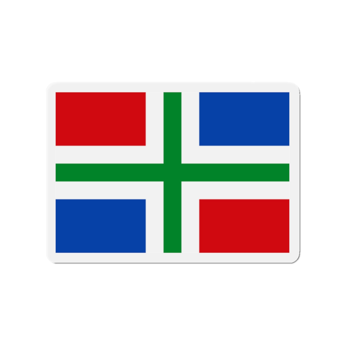 Flag of Groningen Netherlands - Die-Cut Magnet-2" x 2"-The Sticker Space