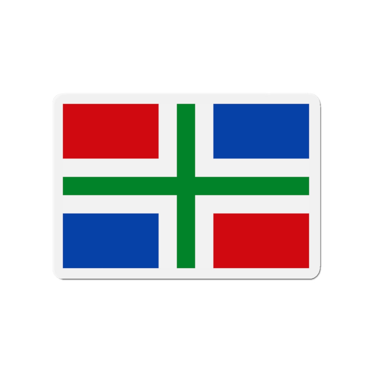 Flag of Groningen Netherlands - Die-Cut Magnet-3" x 3"-The Sticker Space