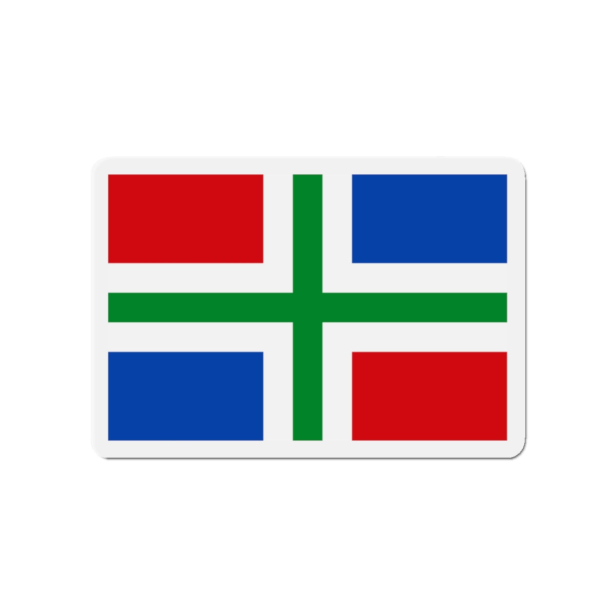 Flag of Groningen Netherlands - Die-Cut Magnet-4" x 4"-The Sticker Space