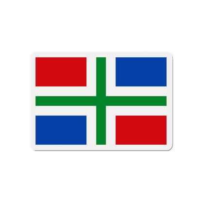 Flag of Groningen Netherlands - Die-Cut Magnet-4" x 4"-The Sticker Space