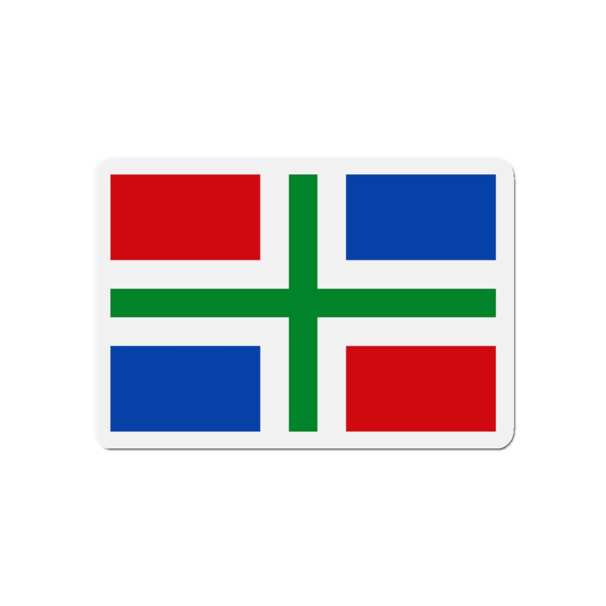 Flag of Groningen Netherlands - Die-Cut Magnet-5" x 5"-The Sticker Space