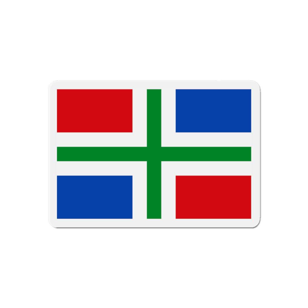 Flag of Groningen Netherlands - Die-Cut Magnet-6 × 6"-The Sticker Space