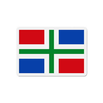 Flag of Groningen Netherlands - Die-Cut Magnet-6 × 6"-The Sticker Space