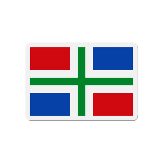 Flag of Groningen Netherlands - Die-Cut Magnet-6 × 6"-The Sticker Space