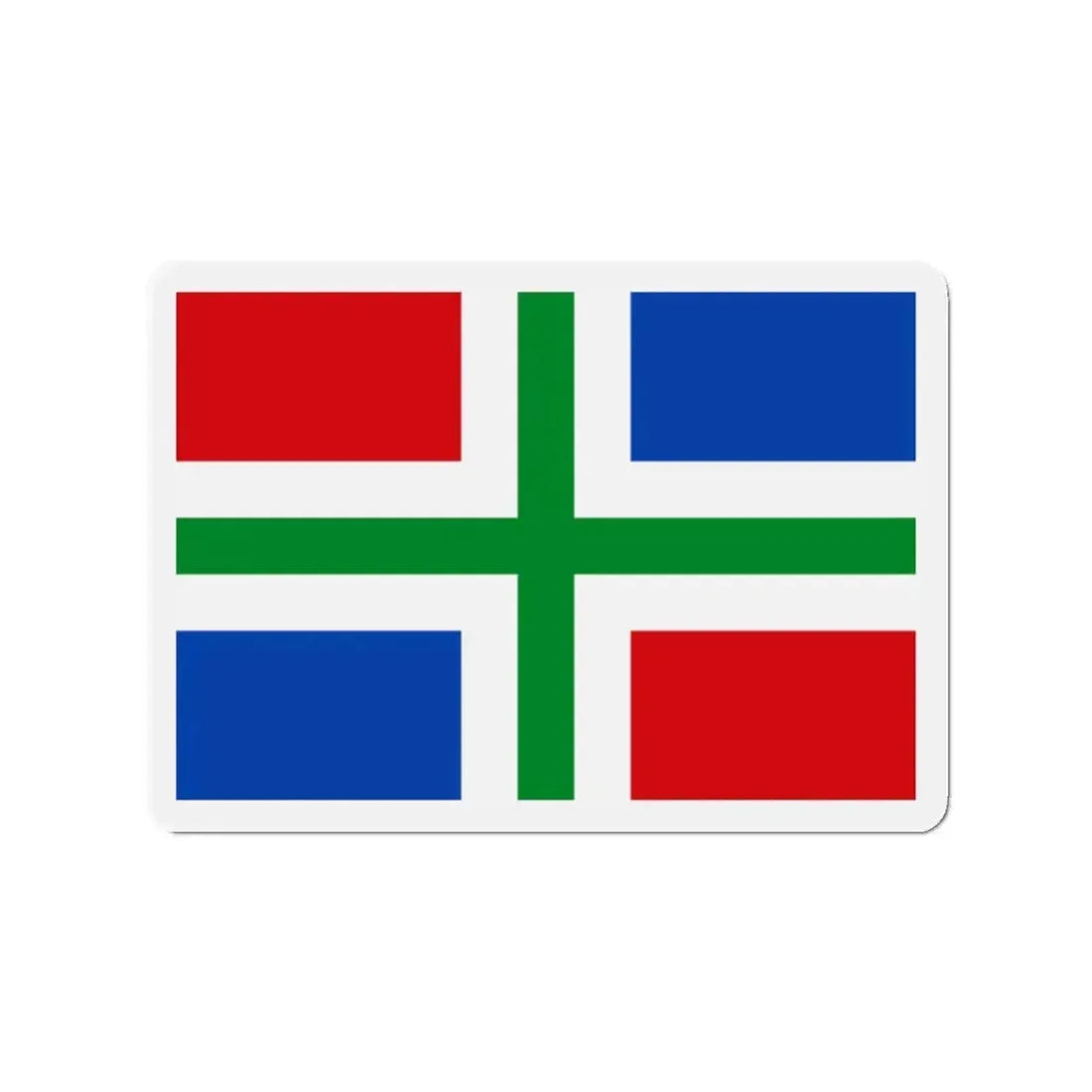 Flag of Groningen Netherlands - Refrigerator Magnet 2 Inch - The Sticker Space