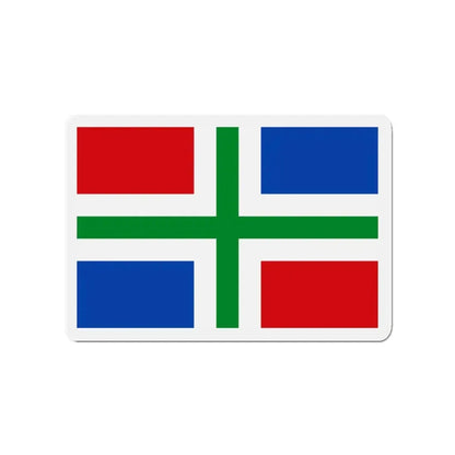 Flag of Groningen Netherlands - Refrigerator Magnet 3 Inch - The Sticker Space