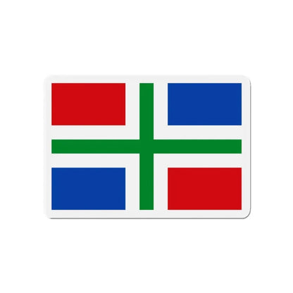 Flag of Groningen Netherlands - Refrigerator Magnet 4 Inch - The Sticker Space
