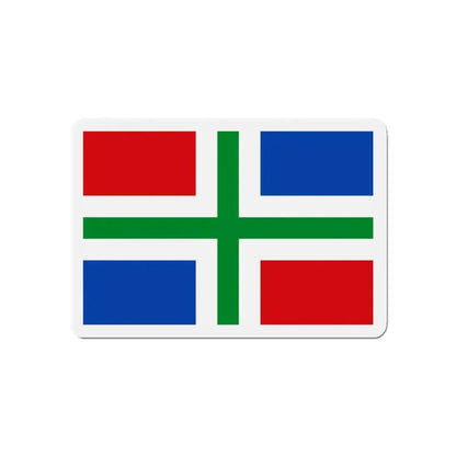 Flag of Groningen Netherlands - Refrigerator Magnet 5 Inch - The Sticker Space