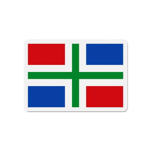 Flag of Groningen Netherlands - Refrigerator Magnet 6 Inch - The Sticker Space