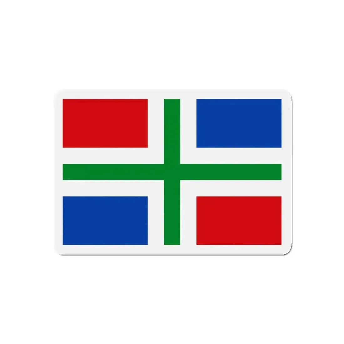 Flag of Groningen Netherlands - Refrigerator Magnet - The Sticker Space