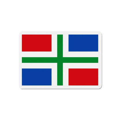 Flag of Groningen Netherlands - Refrigerator Magnet - The Sticker Space