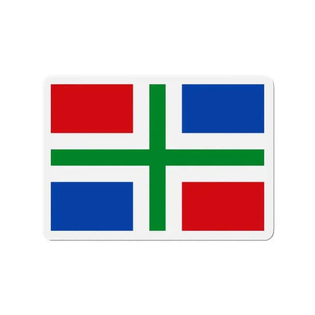 Flag of Groningen Netherlands - Refrigerator Magnet - The Sticker Space