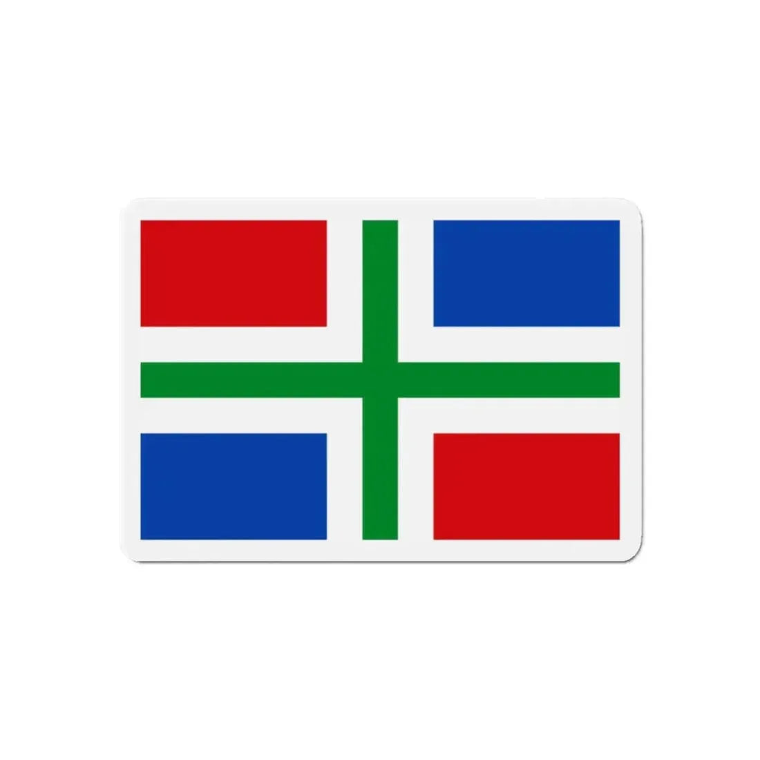 Flag of Groningen Netherlands - Refrigerator Magnet - The Sticker Space