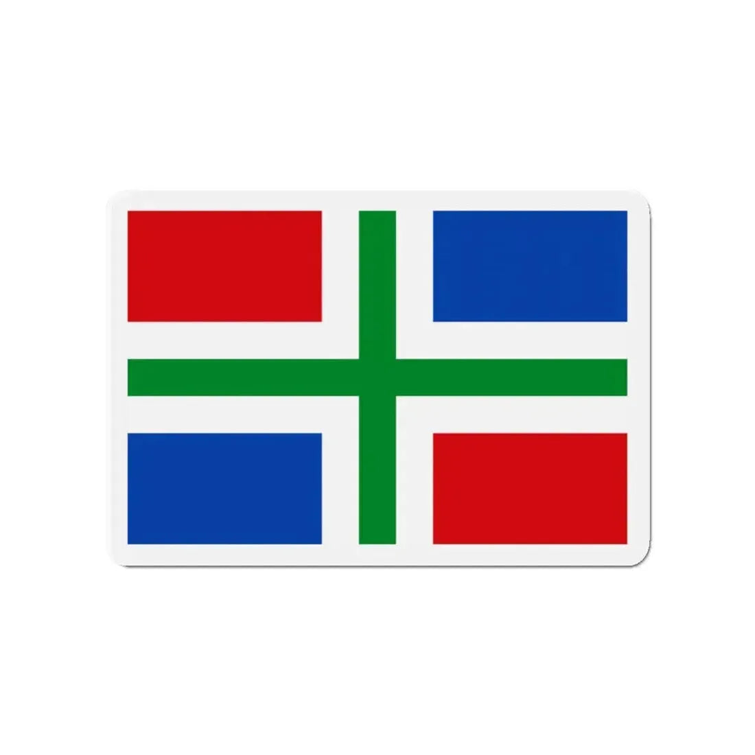 Flag of Groningen Netherlands - Refrigerator Magnet - The Sticker Space