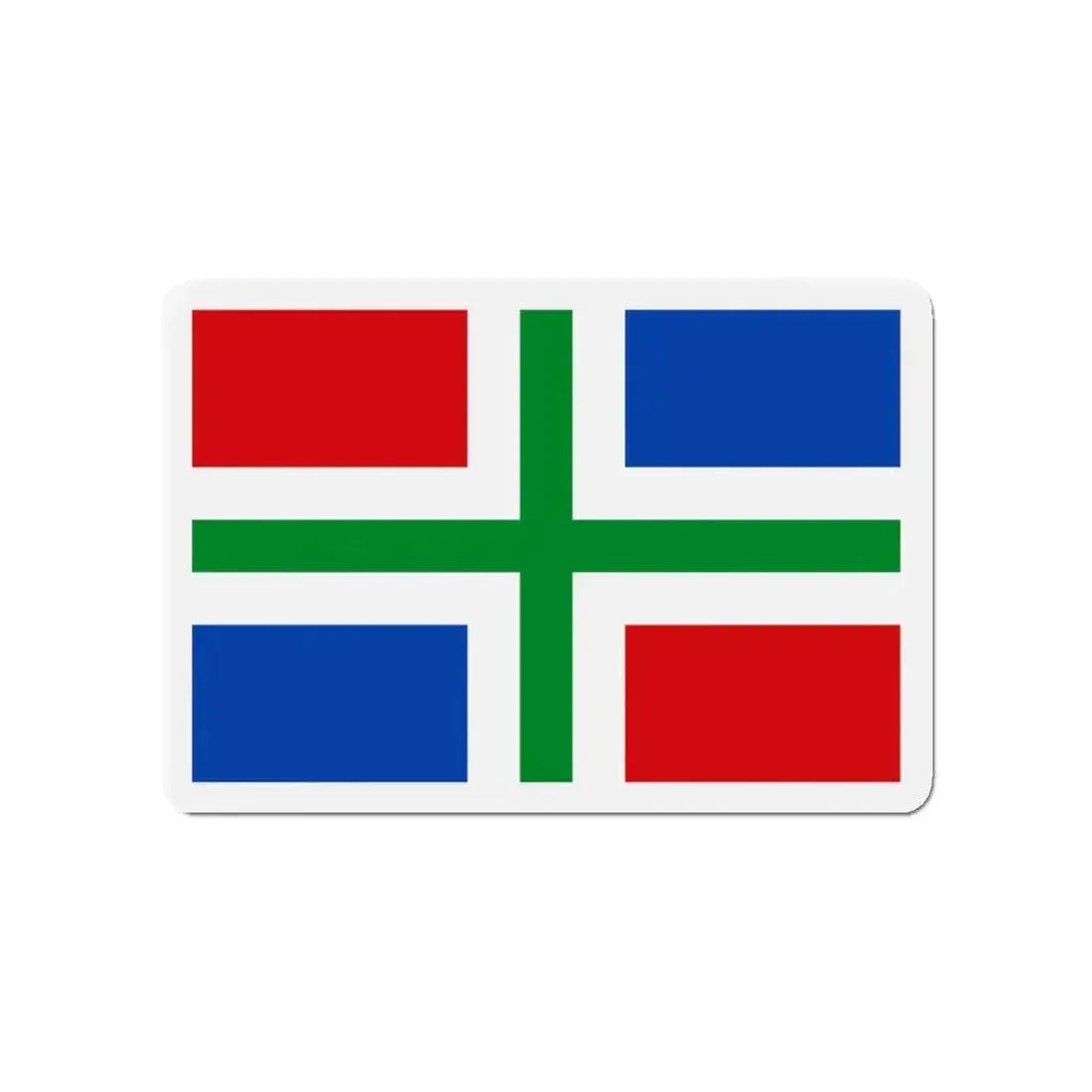 Flag of Groningen Netherlands - Refrigerator Magnet - The Sticker Space