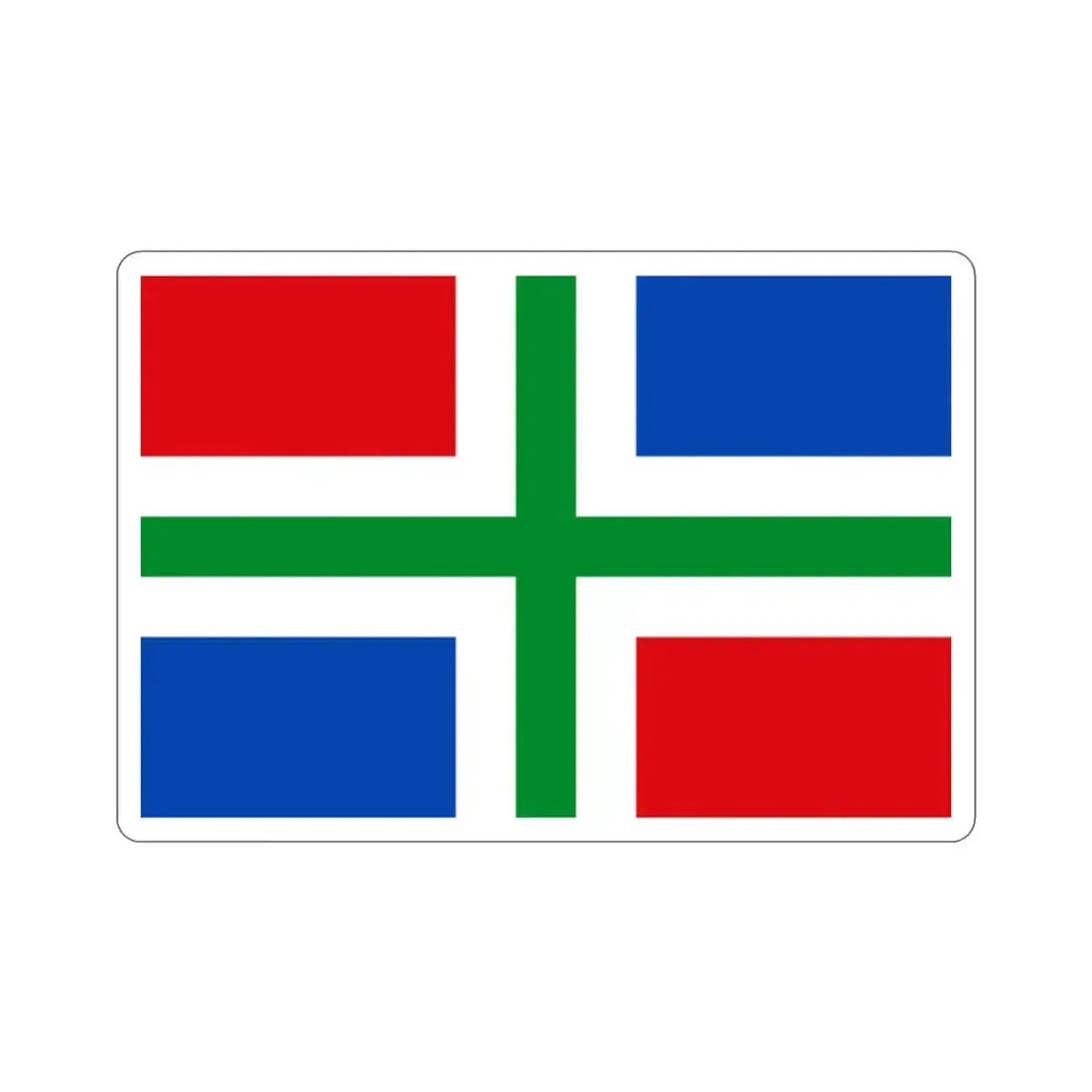 Flag of Groningen Netherlands STICKER Vinyl Die-Cut Decal 2 Inch - The Sticker Space