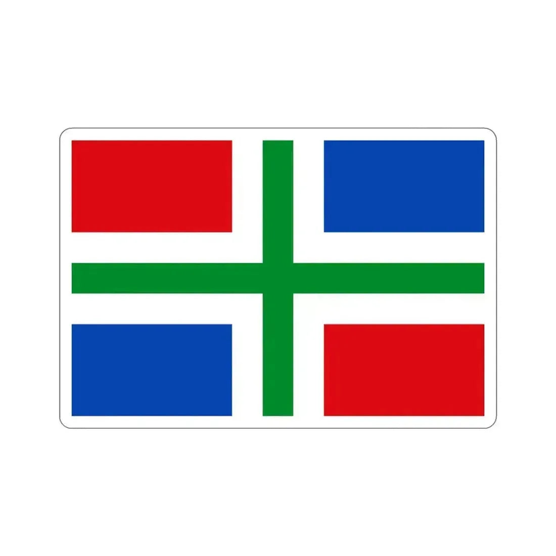 Flag of Groningen Netherlands STICKER Vinyl Die-Cut Decal 3 Inch - The Sticker Space