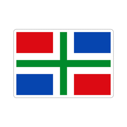 Flag of Groningen Netherlands STICKER Vinyl Die-Cut Decal-4 Inch-The Sticker Space