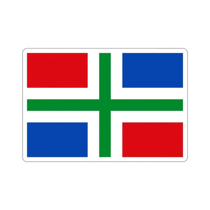 Flag of Groningen Netherlands STICKER Vinyl Die-Cut Decal 4 Inch - The Sticker Space