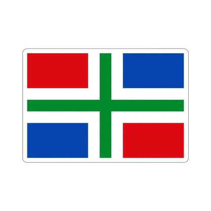 Flag of Groningen Netherlands STICKER Vinyl Die-Cut Decal 4 Inch - The Sticker Space