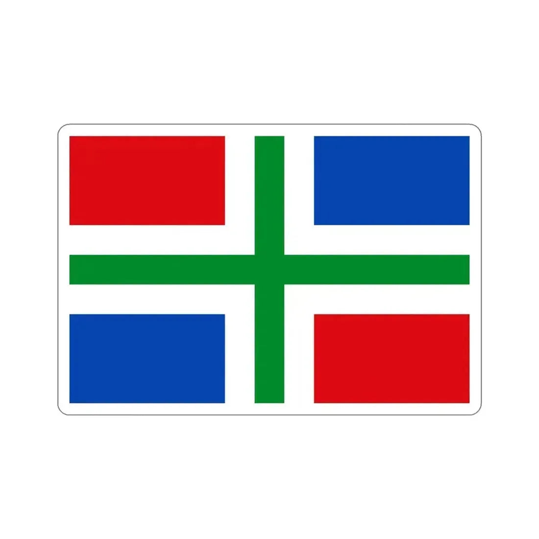 Flag of Groningen Netherlands STICKER Vinyl Die-Cut Decal 5 Inch - The Sticker Space