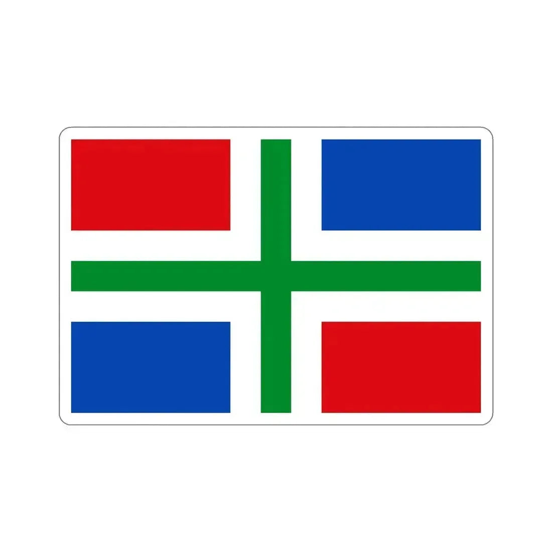 Flag of Groningen Netherlands STICKER Vinyl Die-Cut Decal 6 Inch - The Sticker Space