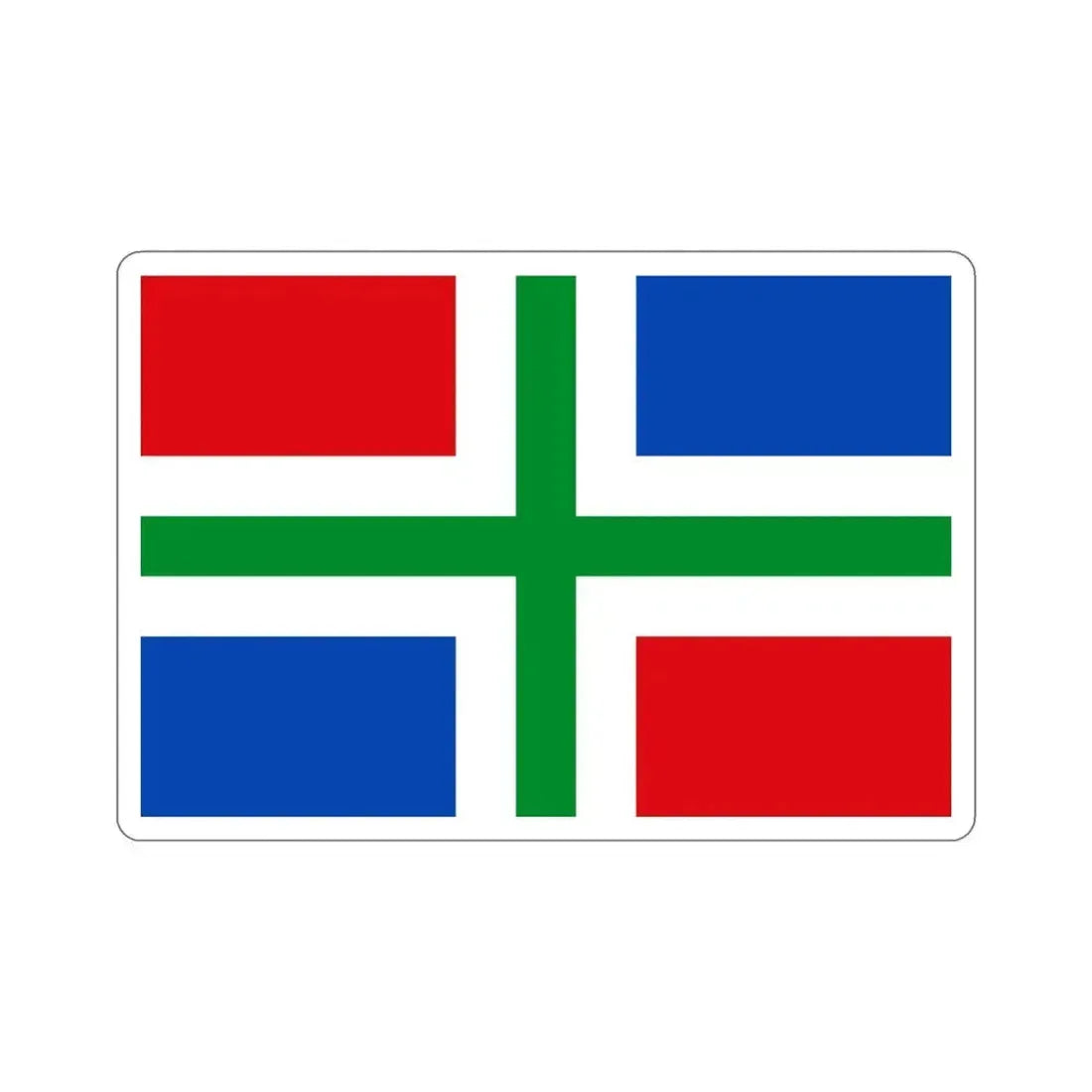 Flag of Groningen Netherlands STICKER Vinyl Die-Cut Decal 6 Inch - The Sticker Space