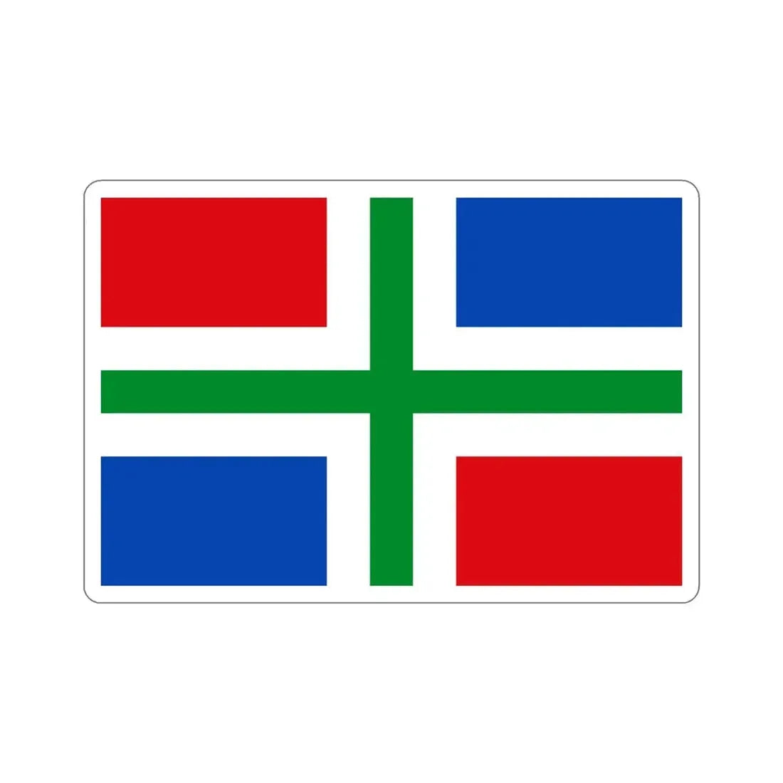 Flag of Groningen Netherlands STICKER Vinyl Die-Cut Decal - The Sticker Space